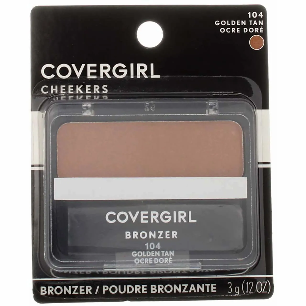Bronzer, 104 Golden Tan, .12 Oz, Sun-Kissed Glow Bronze Blush for Cheeks | Bundled with Makeup Cleansing Cloth, Silky-Smooth Formula Blush Makeup Bronze [Pack Of 6]
