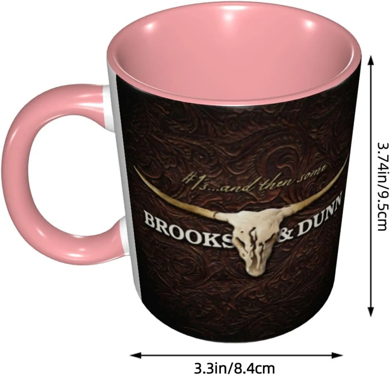 Brooks Music Dunn Ceramic Mug 12oz Cup Coffee Mugs Tea Cups Decor Novelty Presents For Home Office Travel Pink