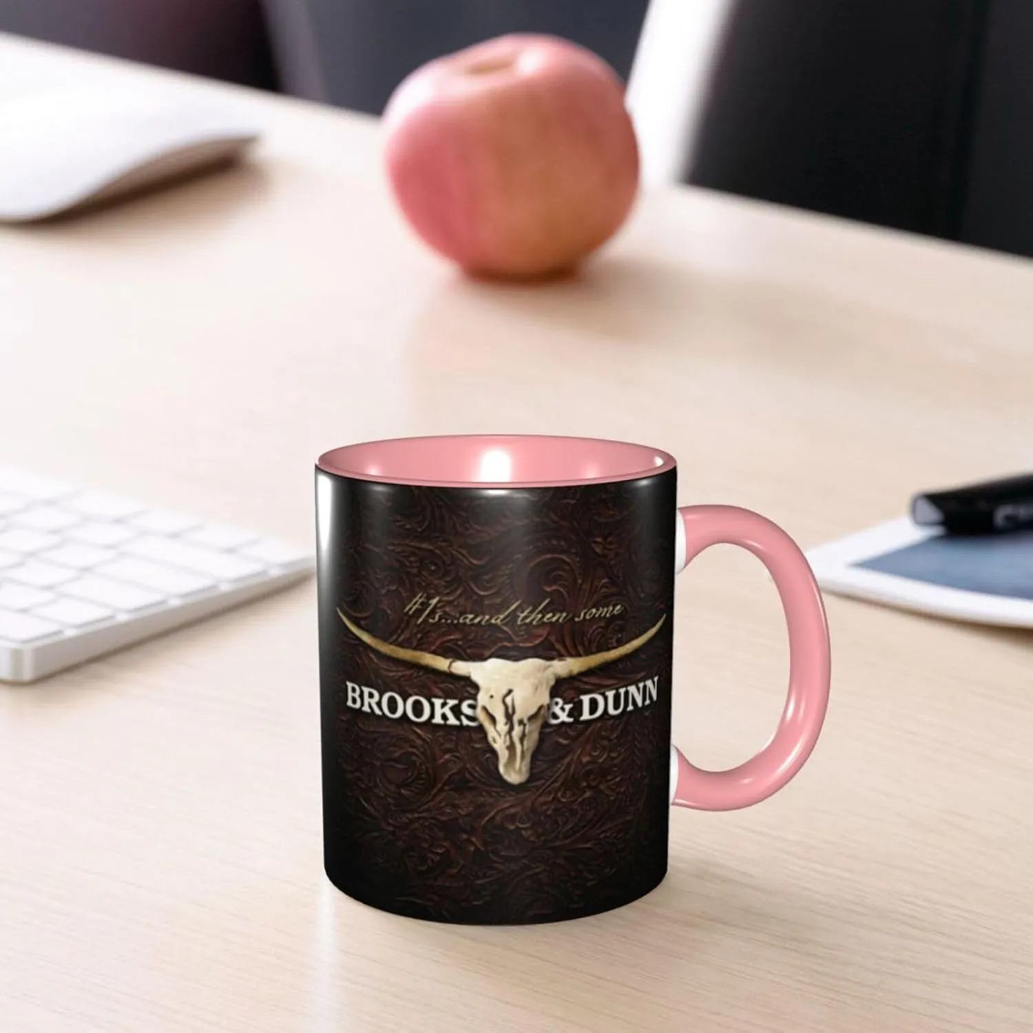 Brooks Music Dunn Ceramic Mug 12oz Cup Coffee Mugs Tea Cups Decor Novelty Presents For Home Office Travel Pink