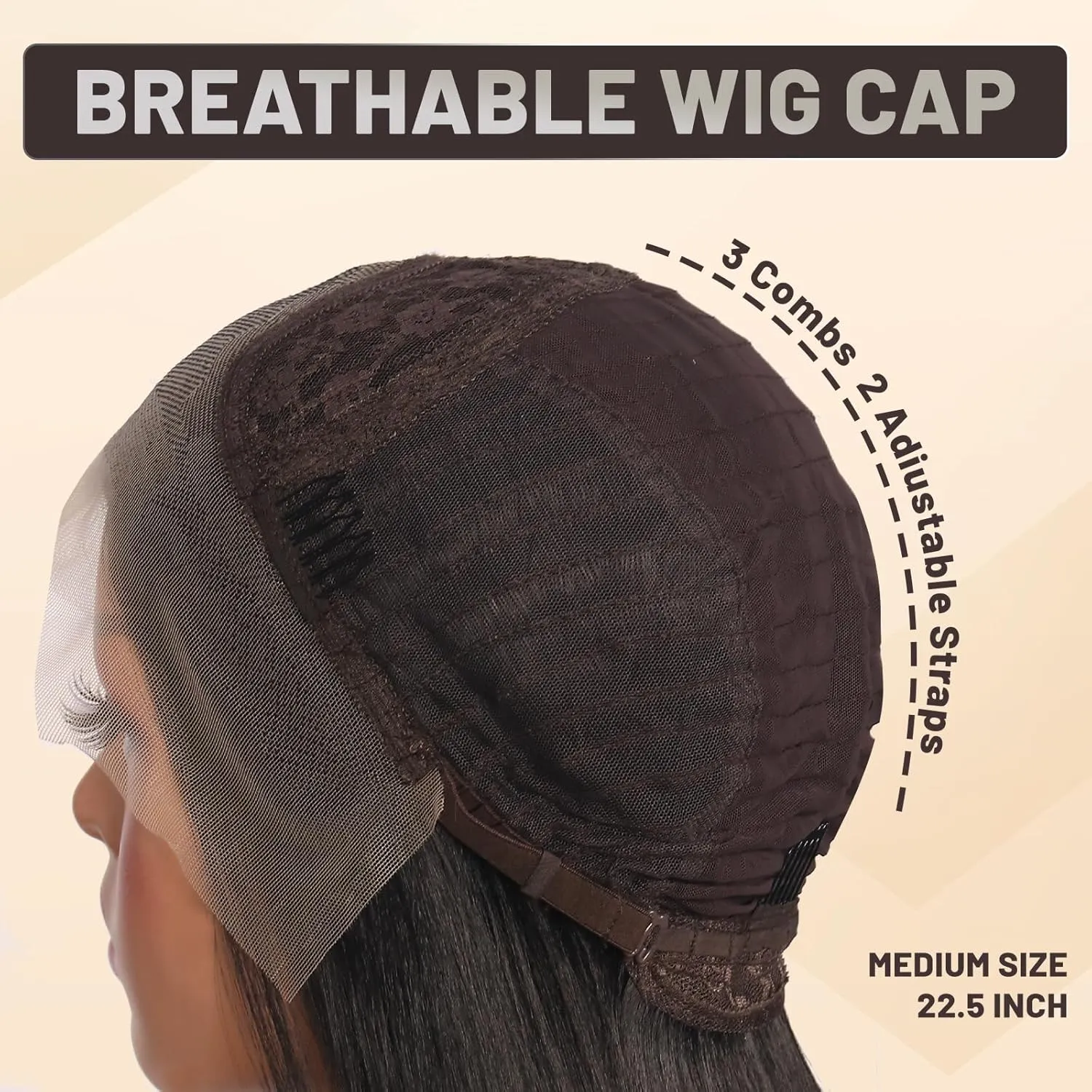 Brown Wig Synthetic Lace Front Wig Glueless 13x4 HD Lace Front Wigs Pre Plucked Long Straight Synthetic Wigs for Black Women Ready to Wear Natural Looking 26inch