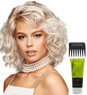 Bundle - 4 items: Curl Up Wig by Gabor, Christy's Wigs Q & A Booklet, BeautiMark Synthetic Shampoo & Wide Tooth Comb - Color: GL14-22SS