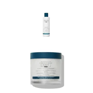 Bundle of Christophe Robin Purifying Shampoo 8.4 fl. oz   Christophe Robin Cleansing Purifying Scrub with Sea Salt for Oily and Itchy Scalp Detox 250ml (Low Dioxane) 2024 Edition