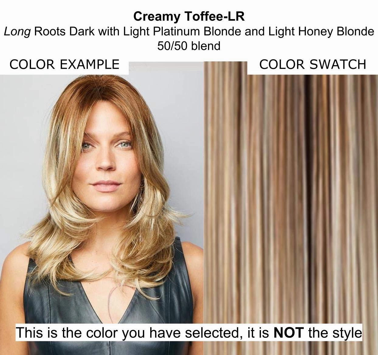 Bundle - 5 Items: Avalon Wig by Rene of Paris, Christy's Wigs Q & A Booklet, 2oz Travel Size Wig Shampoo, HD Smooth and Wide Tooth Comb - Color: CREAMY TOFFEE-LR