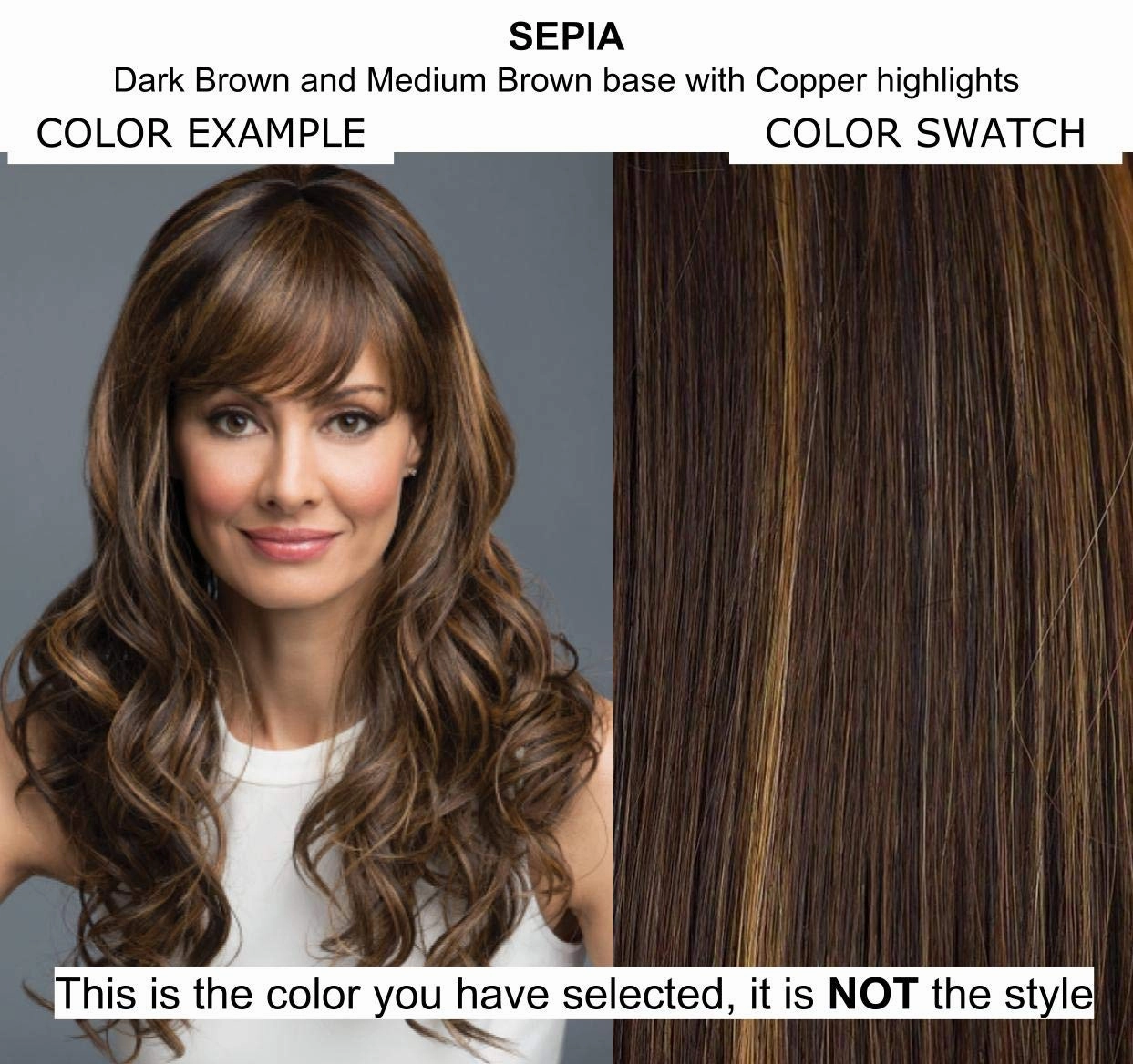 Bundle - 5 items: Ensley Wig by Rene Paris, Christy's Wigs Q & A Booklet, 2oz Travel Size Wig Shampoo, HD Smooth and Wide Tooth Comb - Color: Sepia