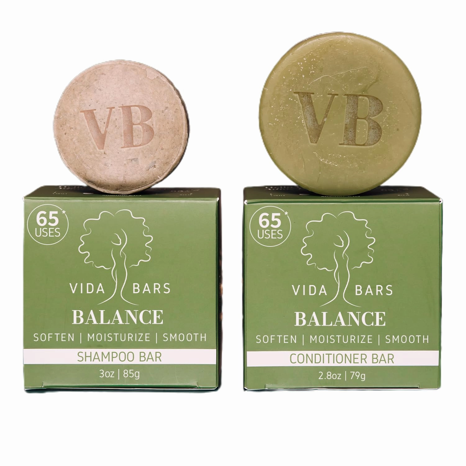 Bundle of Balance Solid Shampoo and Conditioner Bar for Curly Hair | Natural, Color Safe, Moisturizing Bar Shampoo for Oily Scalp and Dry Ends | Handmade in the USA (Lemongrass Scent)
