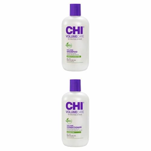 Bundle of CHI VolumeCare Volumizing Shampoo, Increases Volume on Thin, Fine, or Flat Hair, 12 Oz   CHI VolumeCare Volumizing Conditioner, 12 Oz