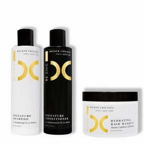 Bundle: Signature Shampoo   Signature Conditioner   Hydrating Hair Masque – 8 oz Bottle of Each – Plant-Based, Plant-Based, Color-Safe Hair Care Set