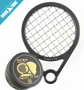 Bundle Twist It Up Comb with Gel (Black) - Alternative to Hair Sponges for Black Men Curls and Sponge for Hair, Tennis Racket for Hair Twist Comb