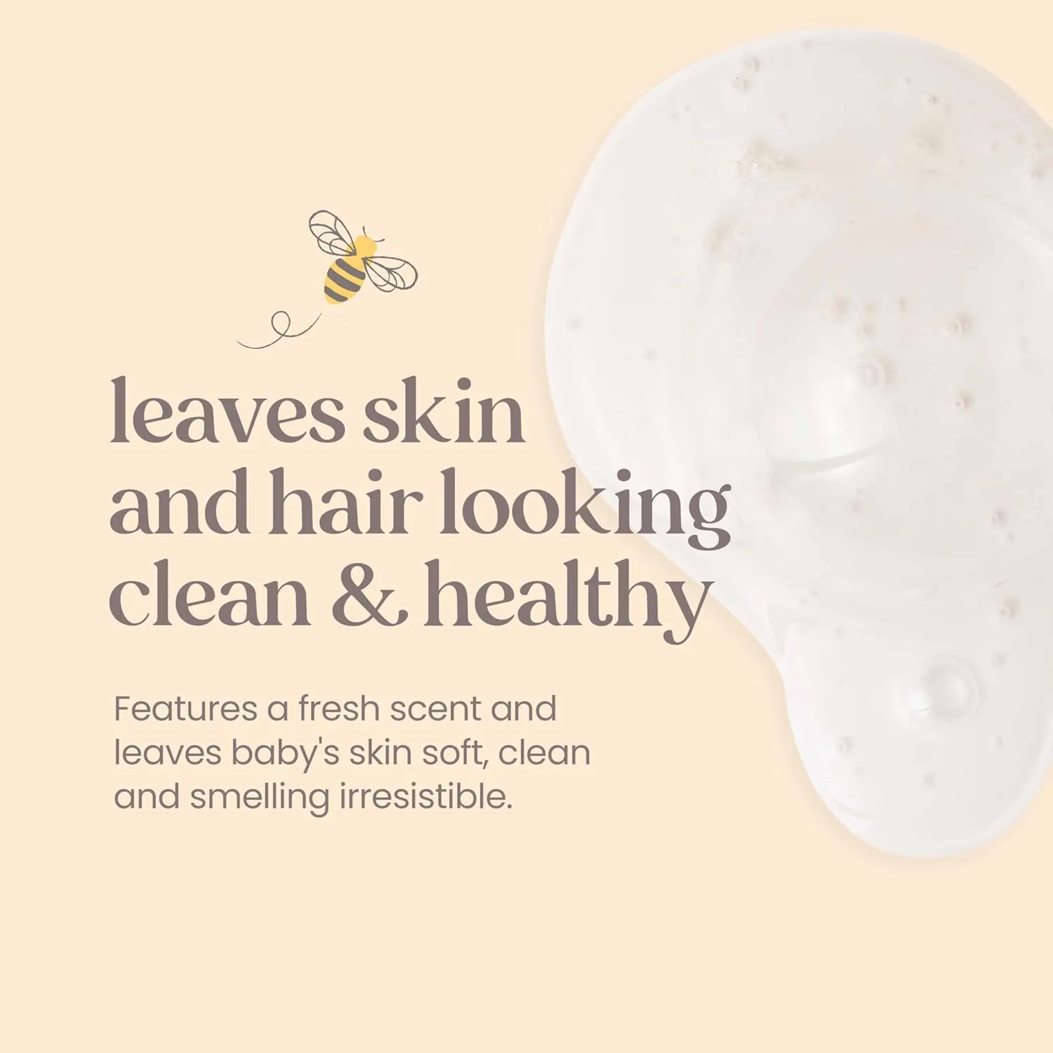 Burt's Bees Baby Shampoo & Body Wash, Tear Free Soap, Natural Baby Care for Delicate Skin, Original Scent, 21 Fl Oz