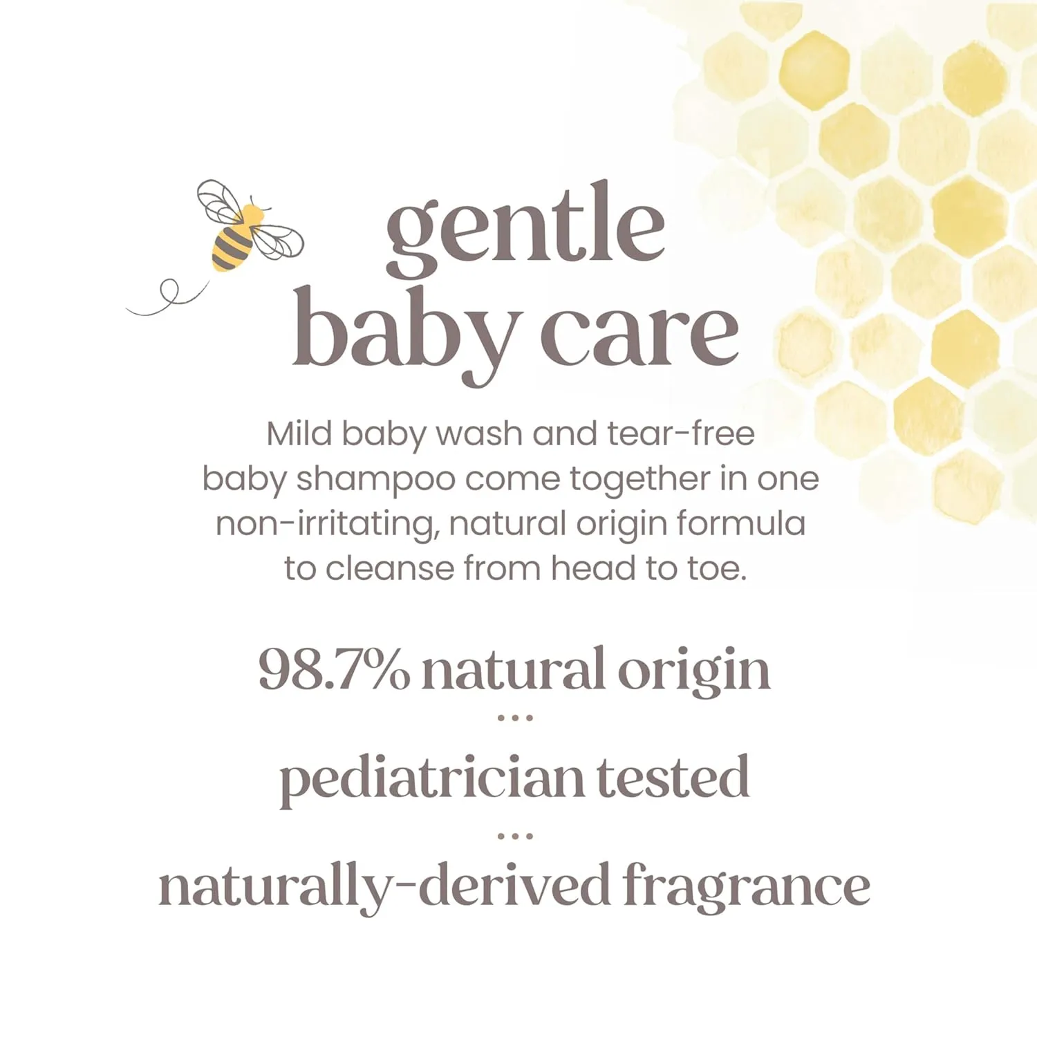 Burt's Bees Baby Shampoo & Body Wash, Tear Free Soap, Natural Baby Care for Delicate Skin, Original Scent, 21 Fl Oz