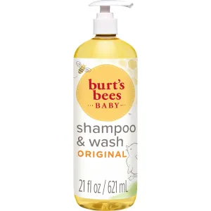 Burt's Bees Baby Shampoo & Body Wash, Tear Free Soap, Natural Baby Care for Delicate Skin, Original Scent, 21 Fl Oz
