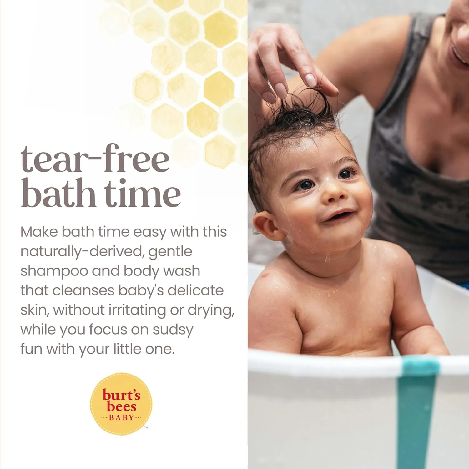Burt's Bees Baby Shampoo & Body Wash, Tear Free Soap, Natural Baby Care for Delicate Skin, Original Scent, 21 Fl Oz