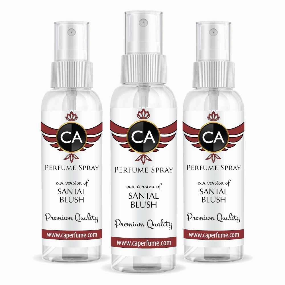 CA Perfume Impression of Santal Blush For Women Fragrance Eau de Parfum Spray Refillable Bottle 2 Fl Oz/60ml-X3