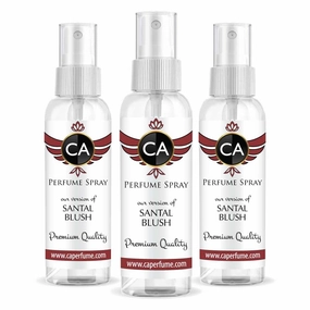 CA Perfume Impression of Santal Blush For Women Fragrance Eau de Parfum Spray Refillable Bottle 2 Fl Oz/60ml-X3