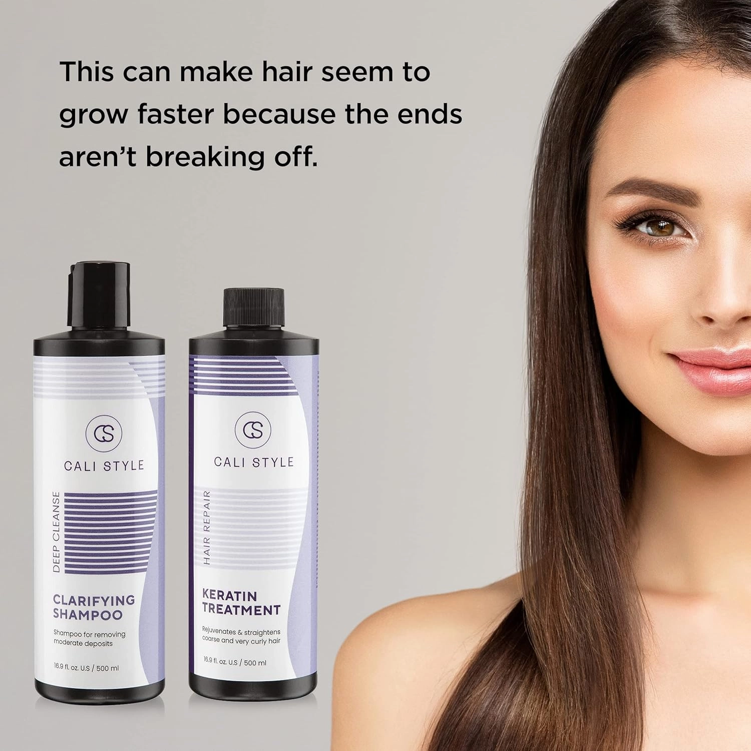 Cali Style Clarifying Shampoo & Keratin Treatment | Deeply Cleanses | Removes Product Build-up | Combats Frizz | Repairs Damage & Smoothens Hair | Paraben & Sulfate Free (16.9 Fl. Oz)