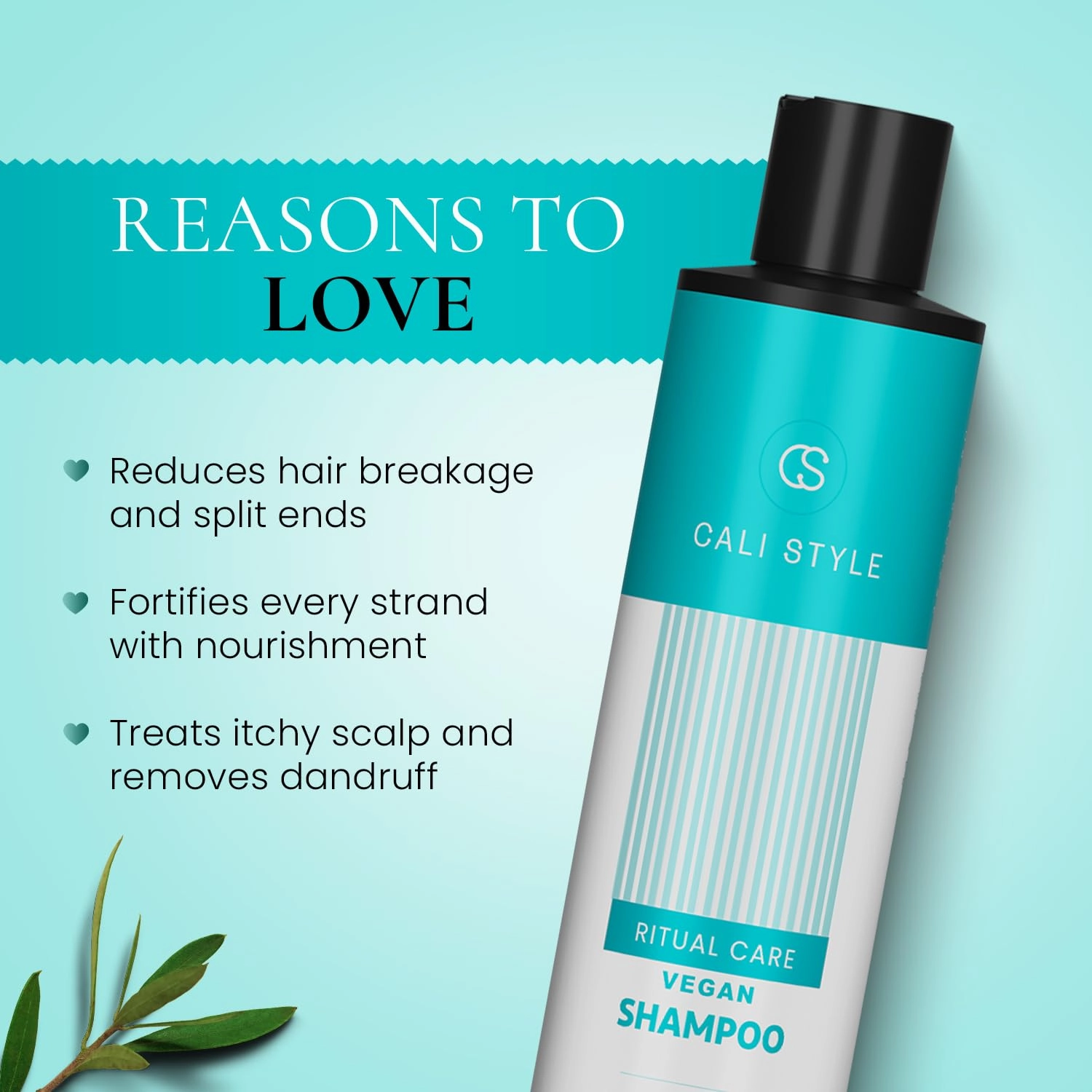 Cali Style Ritual Care Vegan Shampoo | 5-in-1 Benefits - Nourishing, Moisturizing, Hydrating, Cleansing, and Volumizing | With Green Tea, Argan Oil & Keratin | Sulfate & Paraben-Free (16.9 Fl. Oz)