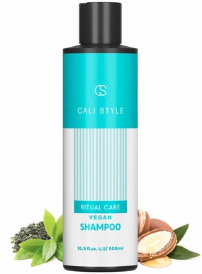 Cali Style Ritual Care Vegan Shampoo | 5-in-1 Benefits - Nourishing, Moisturizing, Hydrating, Cleansing, and Volumizing | With Green Tea, Argan Oil & Keratin | Sulfate & Paraben-Free (16.9 Fl. Oz)
