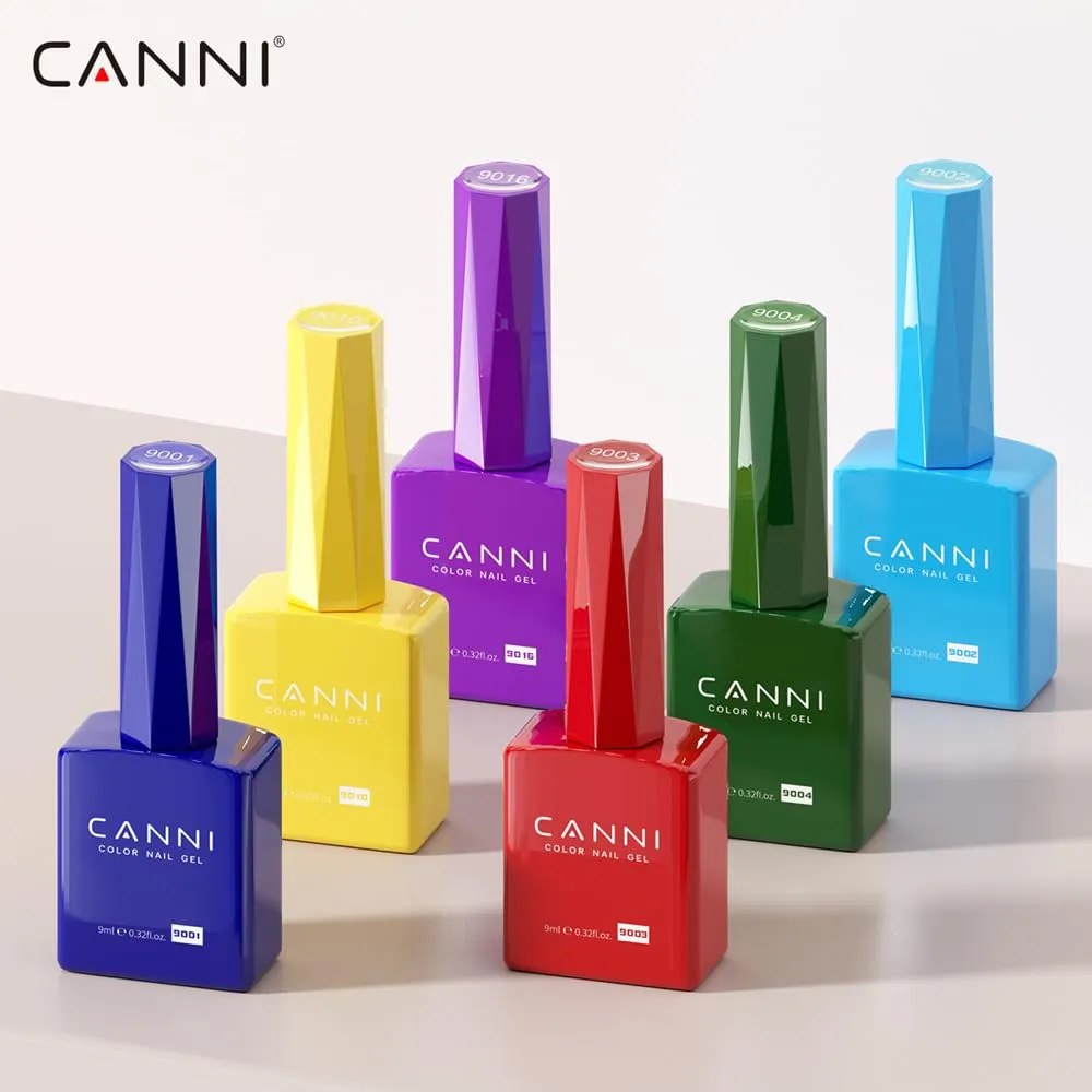 CANNI CC1 30Pcs 9ML Hema-free Gel Nail Polish Set, Black Pink Nude Red Blue Green Gel Polish Kit Color Soak Off LED Nail Gel Polish Set Nail Art Starter Manicure Salon DIY at Home