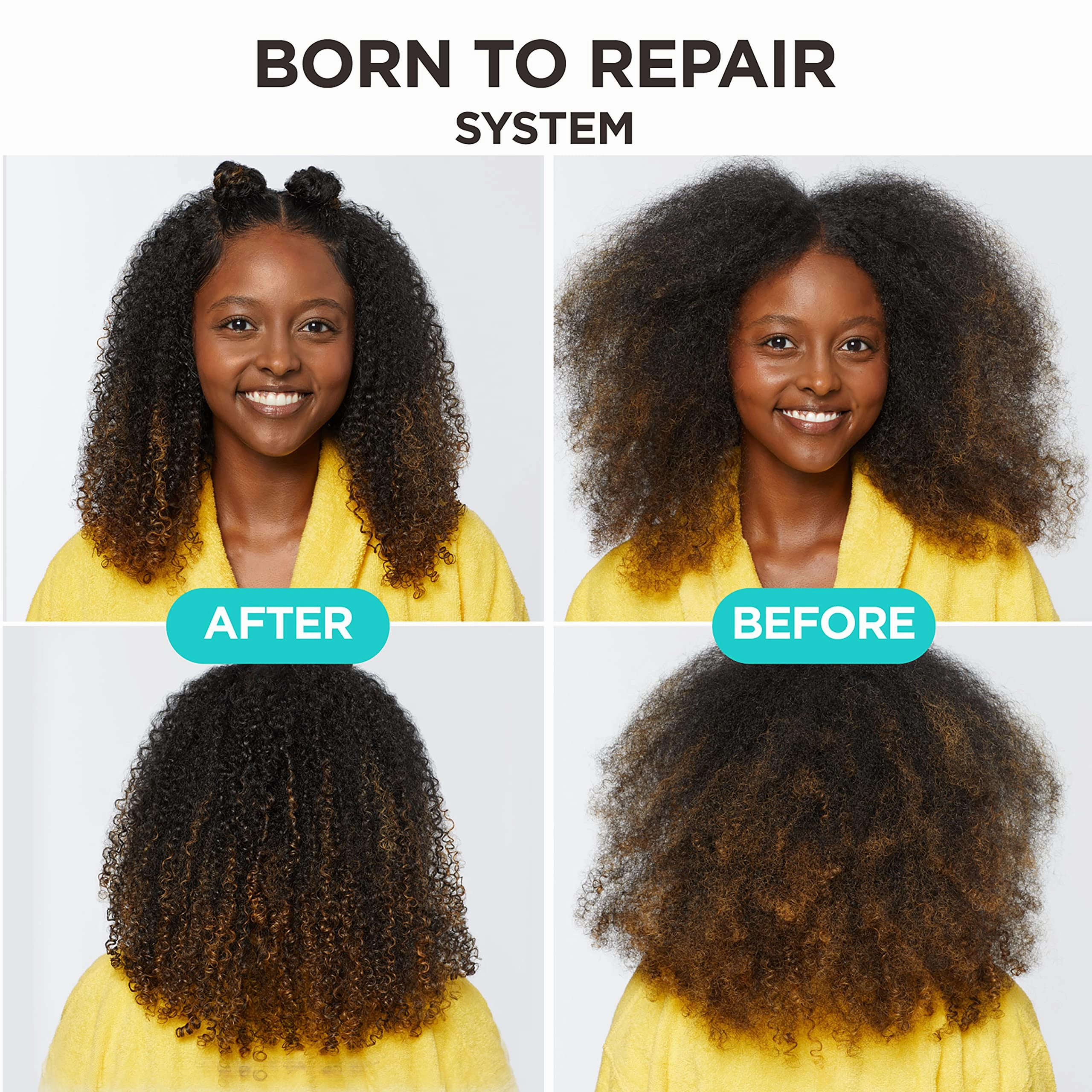 Carol's Daughter Born To Repair Leave In Hair Cream, Moisturizing, Curl Defining and Anti Frizz Hair Care for Curly Hair with Shea Butter, 6.8 Fl Oz