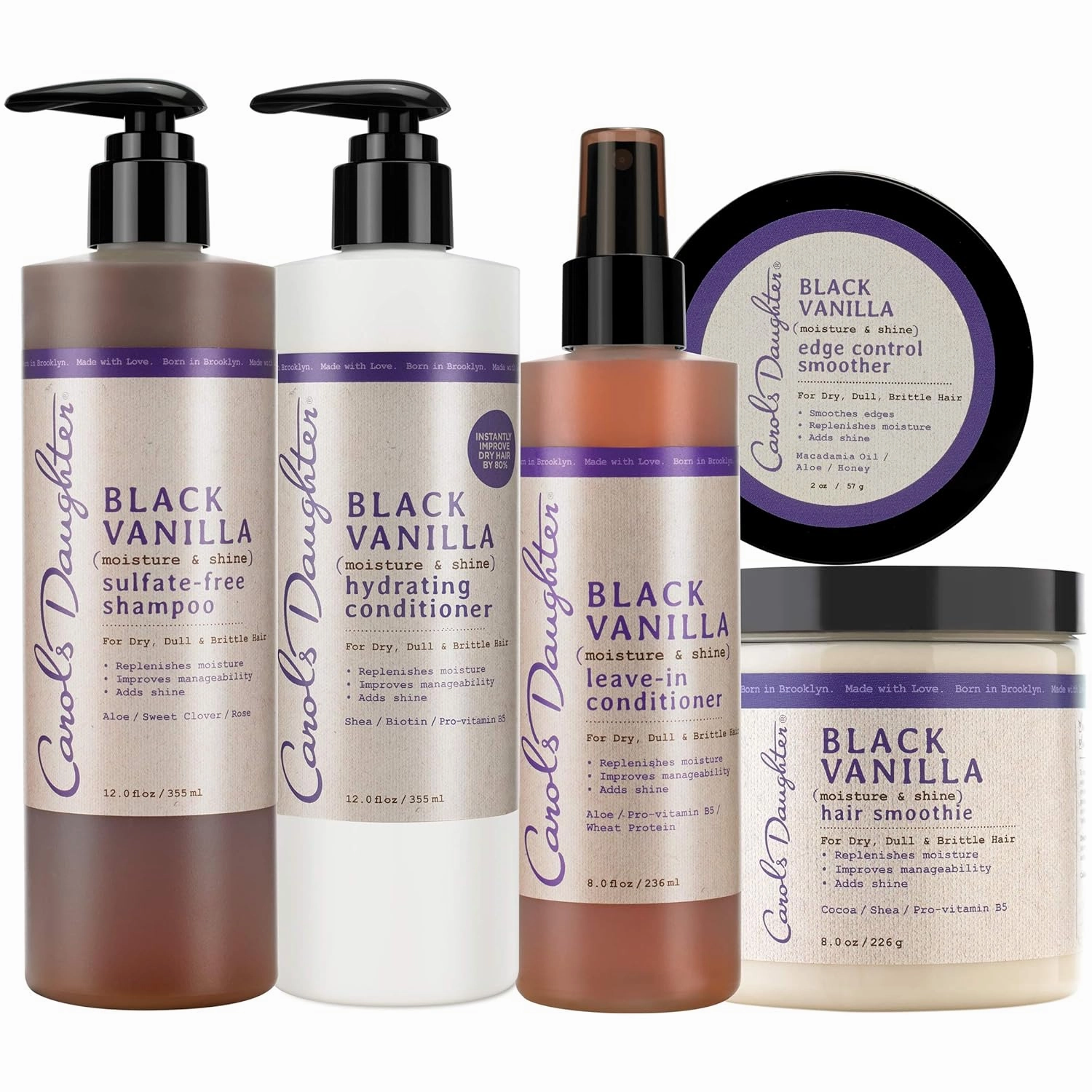 Carols Daughter Black Vanilla Leave-In Conditioner, 8 Fl Oz (Pack of 3)