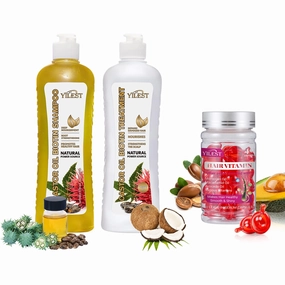 Castor Oil Shampoo and Conditioner & Hair Treatment Serum Set for Men & Women, Anti Hair Loss Set Thickening for Hair Regrowth, Anti Thinning For Hair Care, Anti Dandruff Treatment
