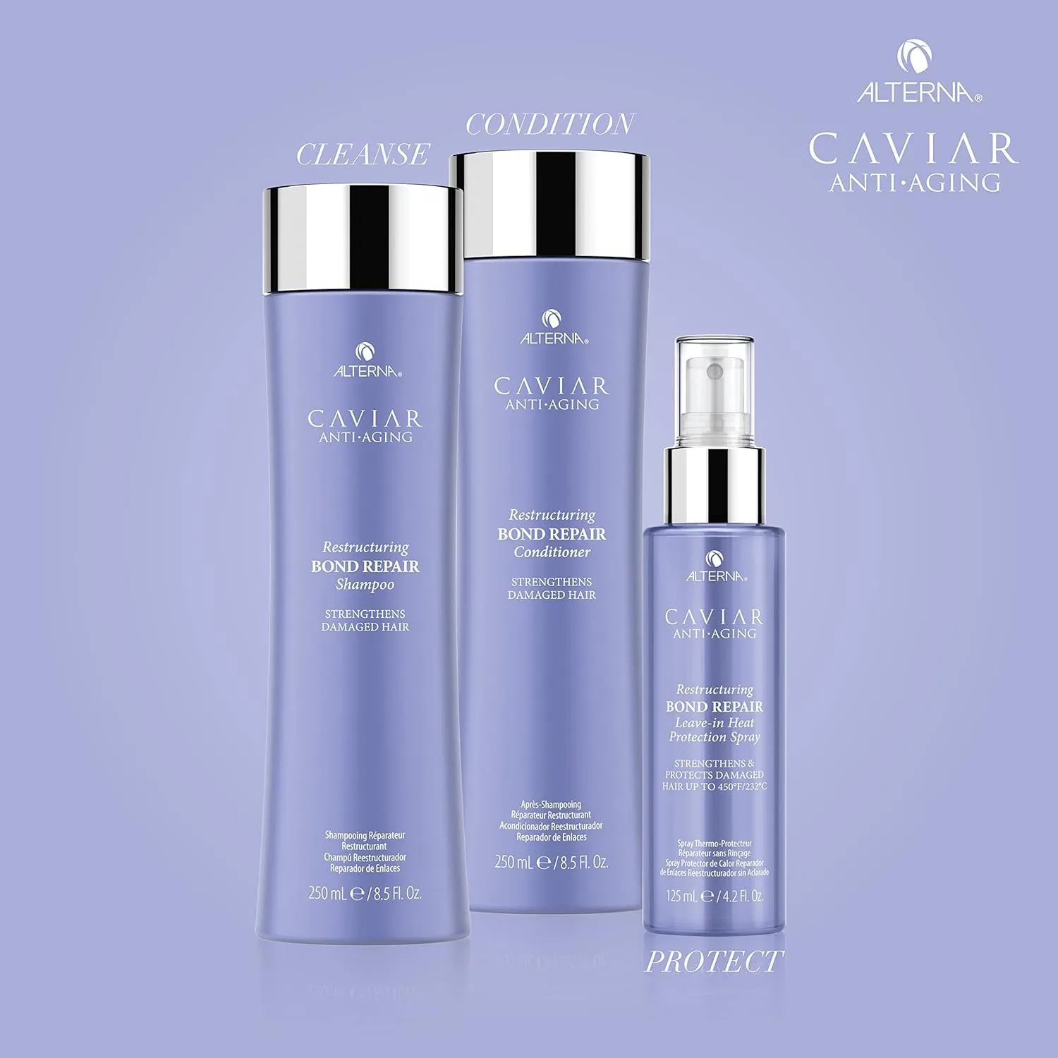 CAVIAR Anti-Aging Restructuring Bond Repair Conditioner | For Brittle, Damaged and Split Ends | Repairs, Strengthens & Protects Damaged Hair | Sulfate Free