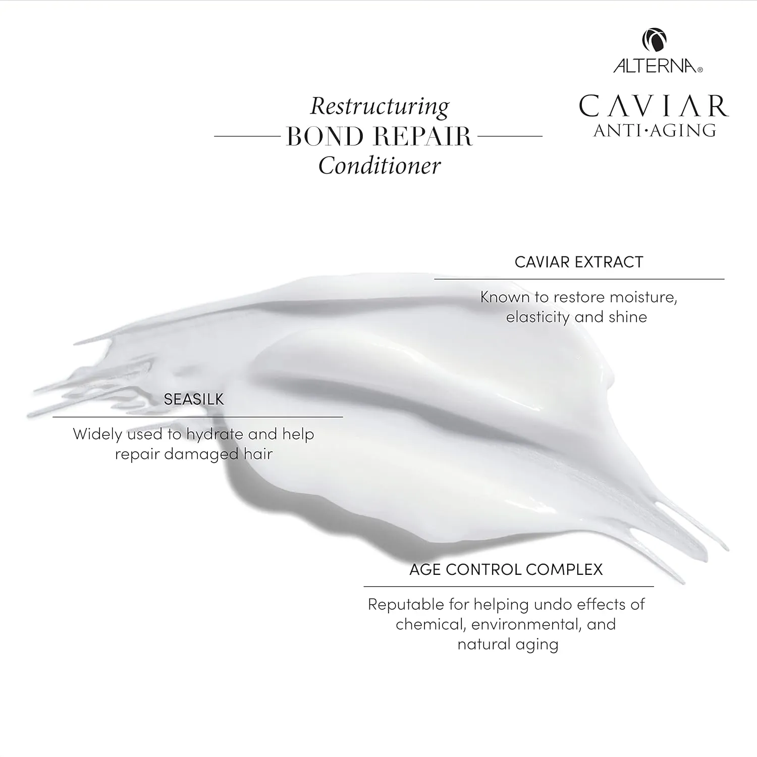 CAVIAR Anti-Aging Restructuring Bond Repair Conditioner | For Brittle, Damaged and Split Ends | Repairs, Strengthens & Protects Damaged Hair | Sulfate Free