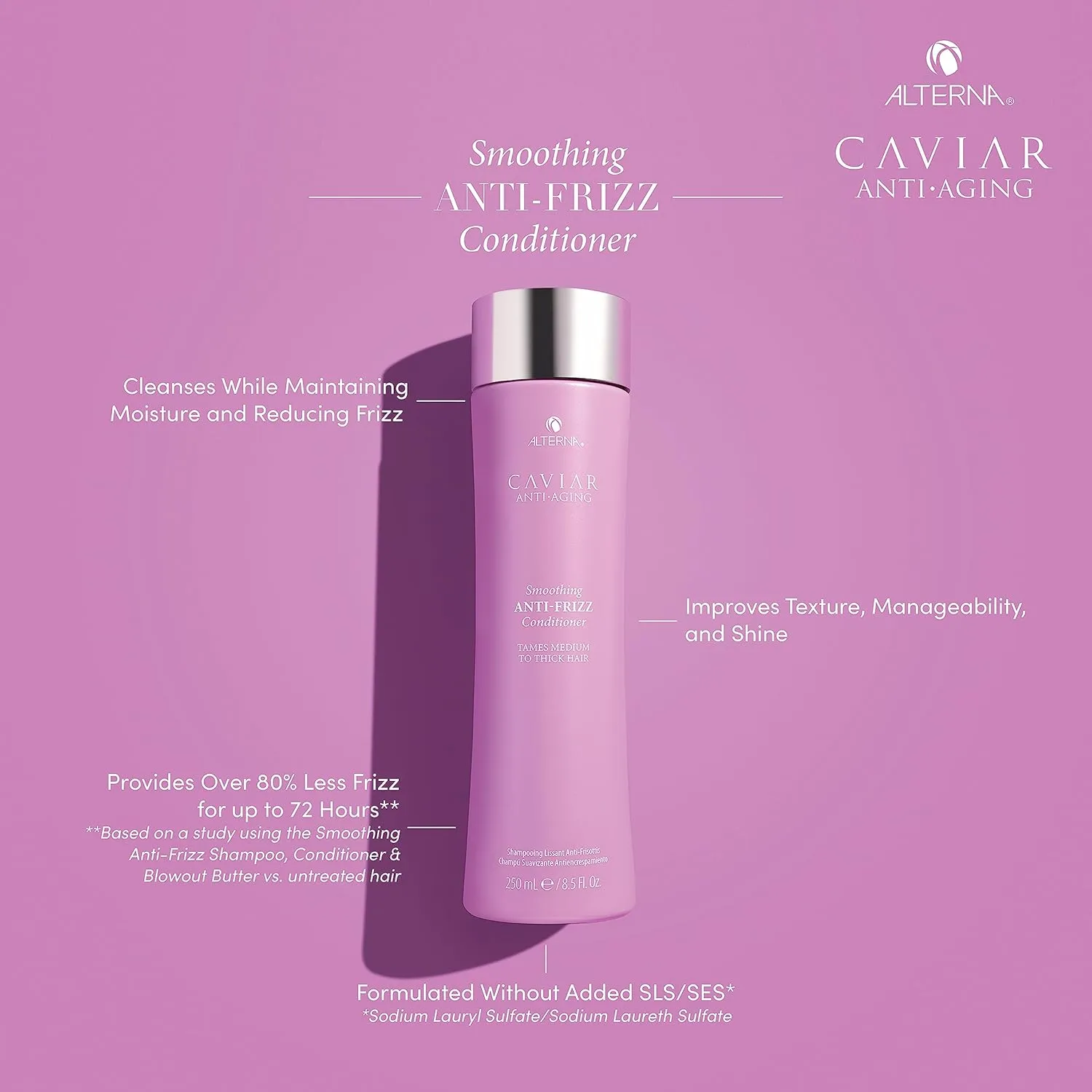 CAVIAR Anti-Aging Smoothing Anti-Frizz Conditioner| For Medium, Thick Hair | Smooths Hair, Tames Frizz | Sulfate Free