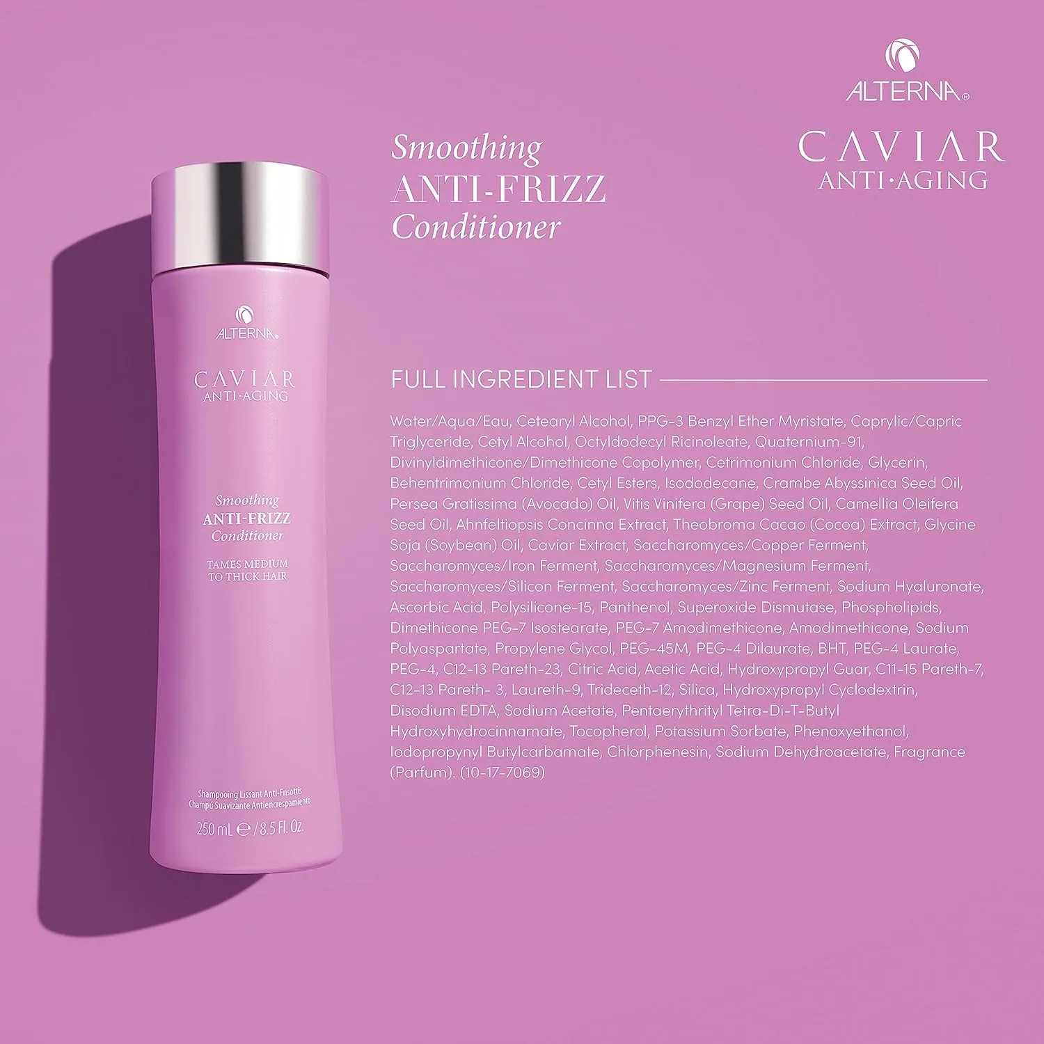 CAVIAR Anti-Aging Smoothing Anti-Frizz Conditioner| For Medium, Thick Hair | Smooths Hair, Tames Frizz | Sulfate Free