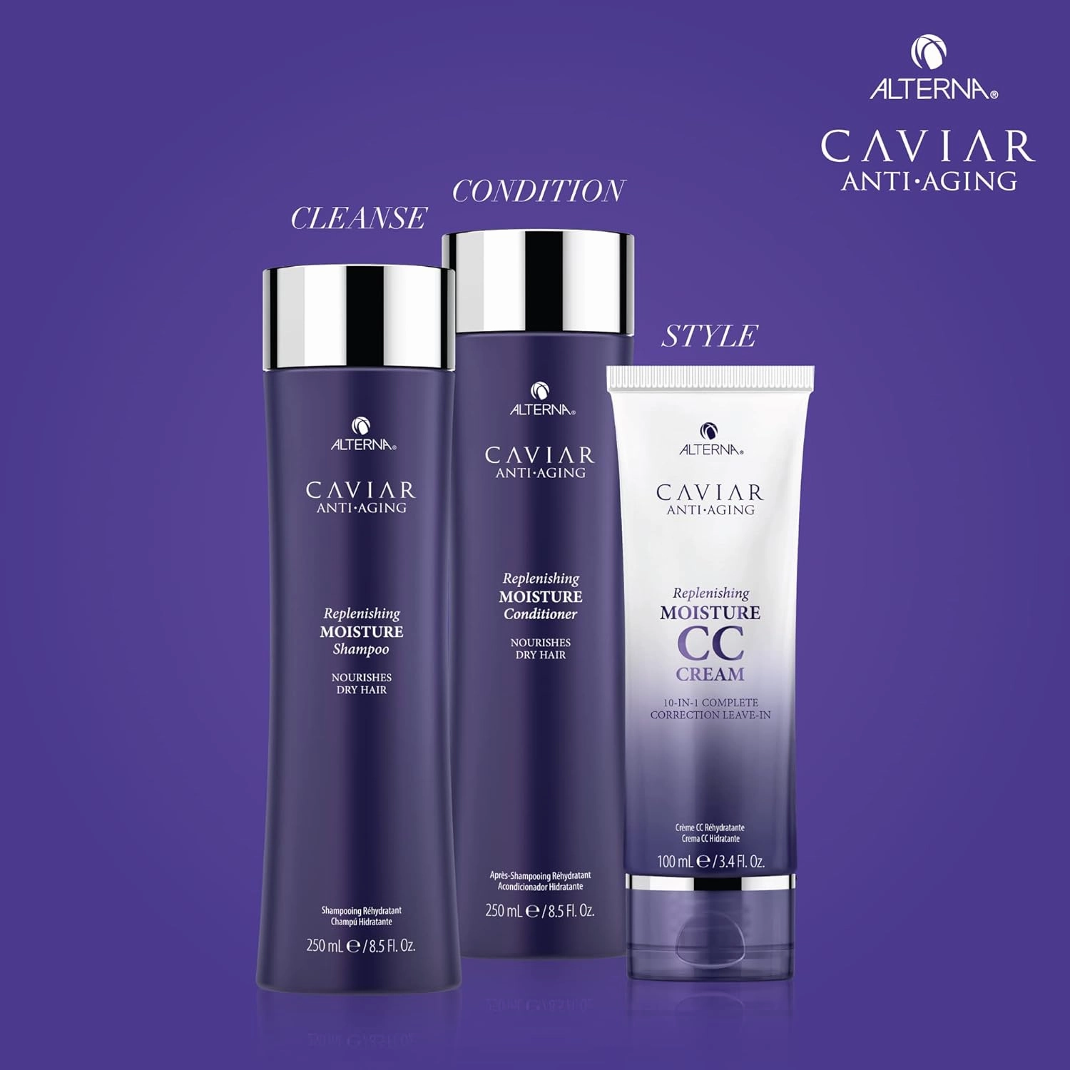 CAVIAR Anti-Aging Replenishing Moisture Conditioner | For Dry, Brittle Hair | Protects, Restores & Hydrates | Sulfate Free