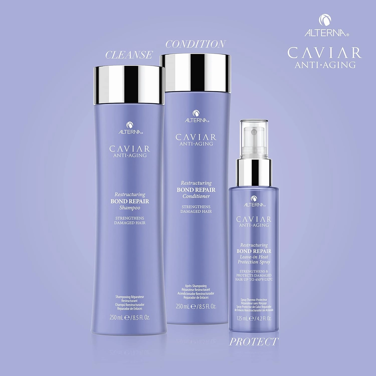 CAVIAR Anti-Aging Restructuring Bond Repair Conditioner | For Brittle, Damaged and Split Ends | Repairs, Strengthens & Protects Damaged Hair | Sulfate Free