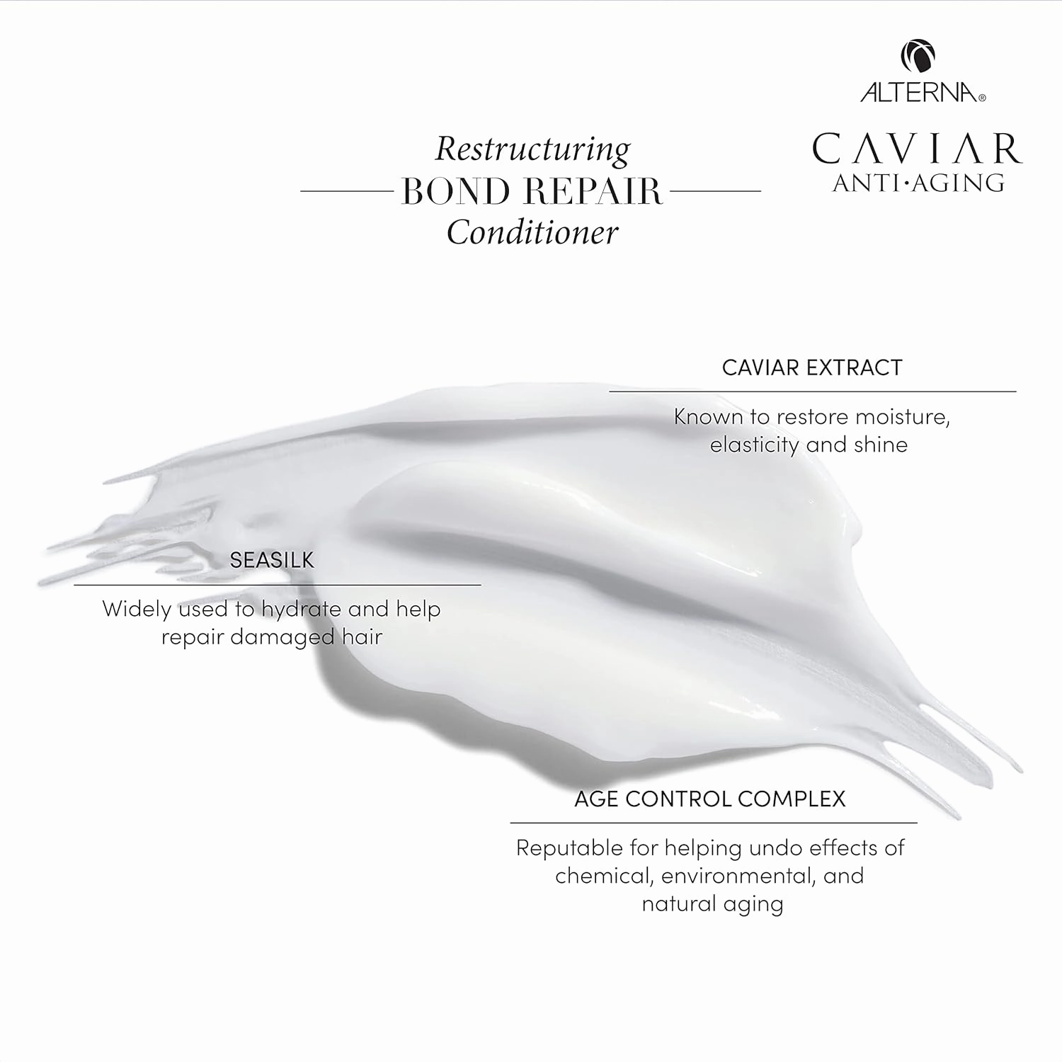 CAVIAR Anti-Aging Restructuring Bond Repair Conditioner | For Brittle, Damaged and Split Ends | Repairs, Strengthens & Protects Damaged Hair | Sulfate Free