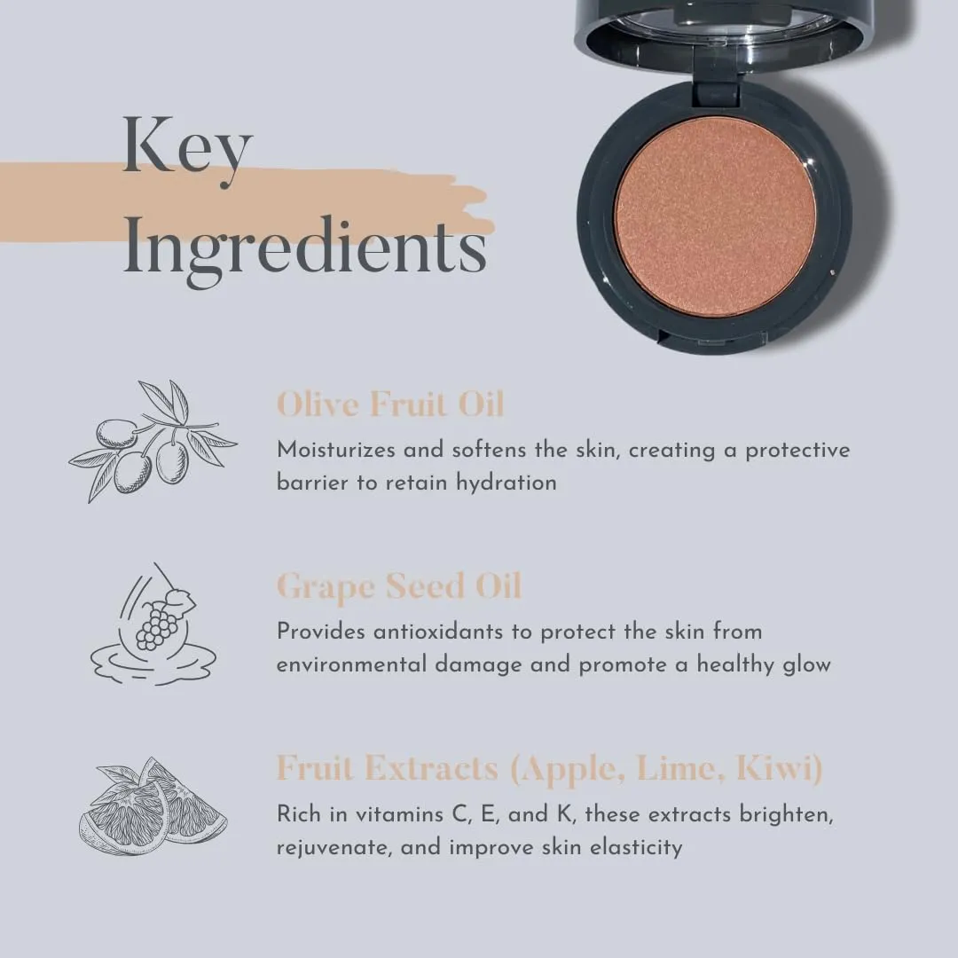 Cheek Envy Blush for Cheeks - Infused with Vitamins & Antioxidants, Long-Lasting, Buildable, Smooth Finish, Clean Beauty - English Rose Makeup Blush Powder 0.88 oz