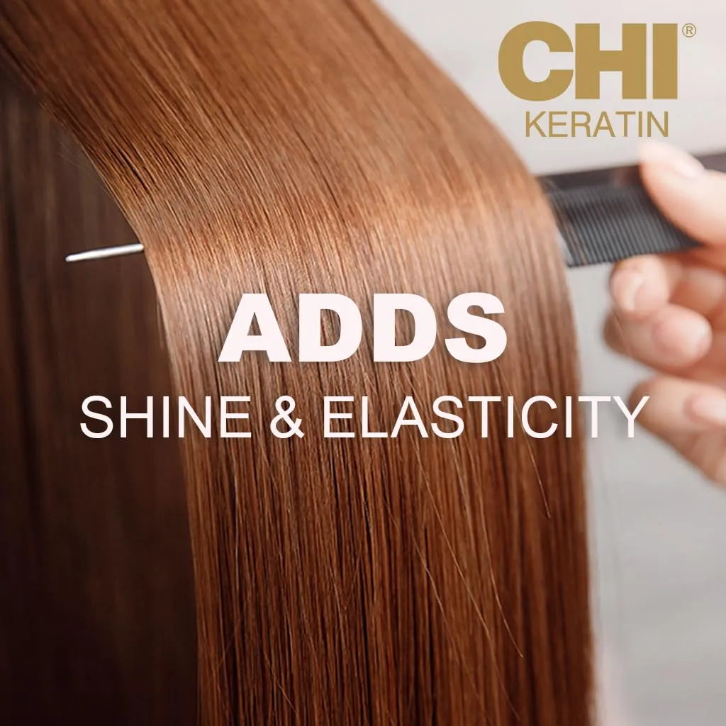 CHI Keratin Reconstructing Shampoo, Delivers Healthier Hair, Adds Shine & Helps Prevent Future Breakage, Sulfate, Paraben, & Cruelty-Free, 32 Oz