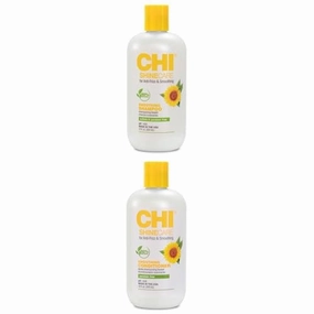 CHI ShineCare Smoothing Shampoo & Conditioner Bundle, 12 Oz Each, Natural, Unscented, For All Hair Types