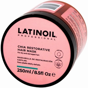 Chia Oil Hydration Hair Mask, Hair Mask for Damaged Hair, Deep Conditioning Hair Mask with Chia Oil, Antioxidants and Omega 3-6-9, Hair Treatment for Dry Damaged Hair, 250 mL