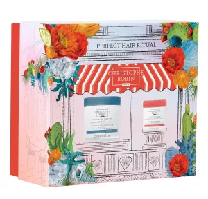 Christophe Robin Cleansing Scalp Scrub​ Home & Away Duo - Purifying Gift Set Full and Travel Size Scrub for Oily and Sensitive Scalp 250ML 75ML