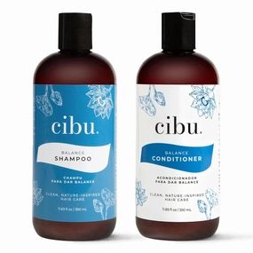 CIBU Balance Shampoo and Conditioner Bundle 90003 Nutrient Rich Formula Moisturizes, Strengthens & Repairs Dry Hair | Sulfate-Free | Leaves Hair Clean with a Healthy Shine | 11.83oz Pack of 2