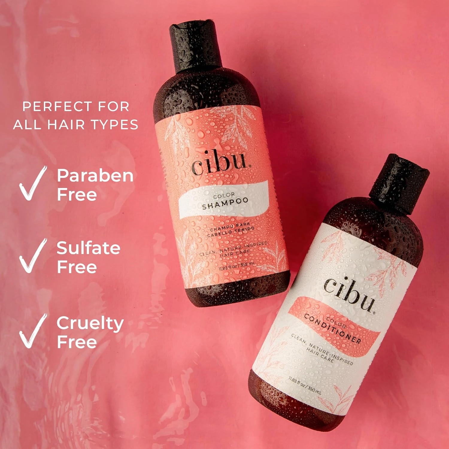 Cibu Color Conditioner 30017 For Dry, Color-Treated Hair - Gently Hydrates And Strengthens - Conditions Revitalizes Hair Scalp - Fresh Scent - 11.83oz