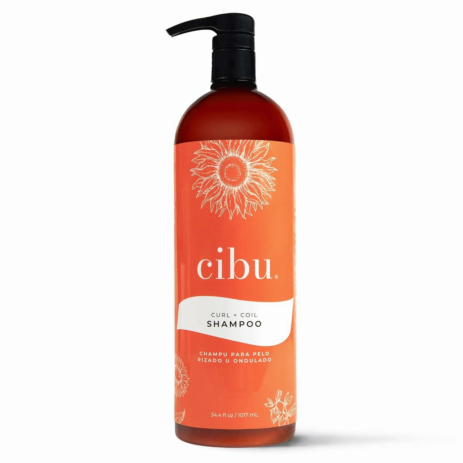 Cibu Curl   Coil Shampoo 30074 Cleanses, Hydrates, Nourishes, Revitalizes, Detangles & Preserves Natural Curl   Coil for Frizz-Free Smooth Manageable Hair | Sulfate-Free & Gentle for Daily Use 1 Liter