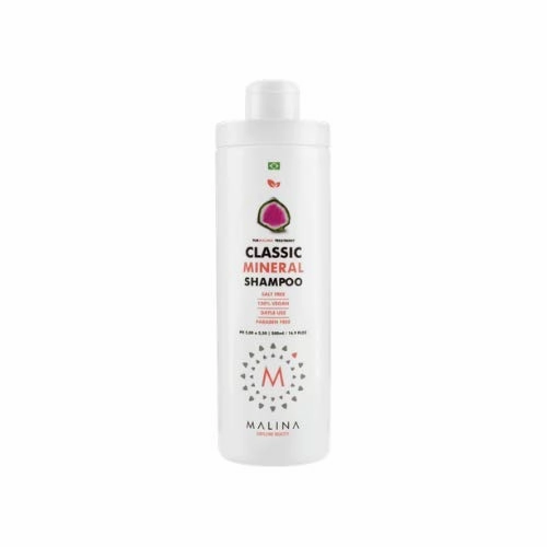 Classic Mineral Hair Shampoo 100% Vegan, Salt-Free and Paraben Free with Tourmaline Treatment For Hydration, Shiny, Soft, Silky, Anti-Frizz Hair.