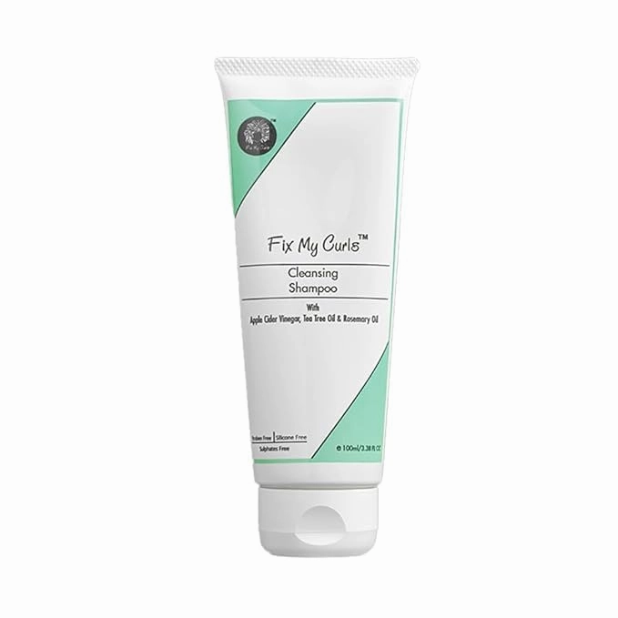 Cleansing Shampoo | For Curly, Wavy, Frizzy Hair | Clarifying Shampoo, Anti-Dandruff, & Itchy Scalp Solution with Apple Cider Vinegar & Tea Tree Oil | Sulphate Free Hair Detox | 100gm