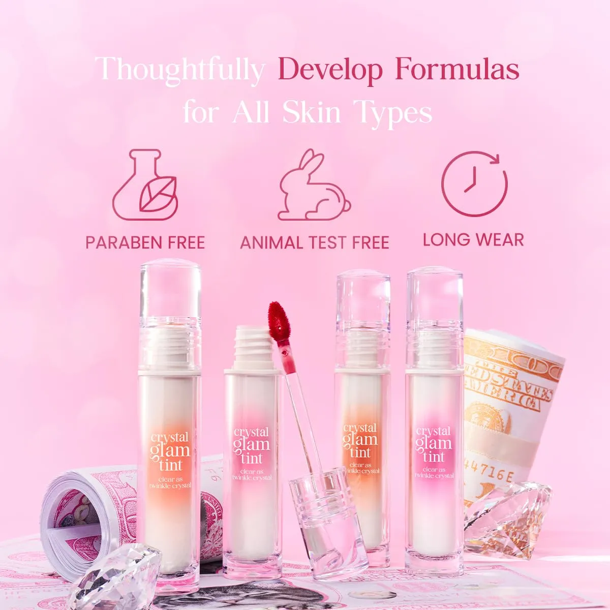 CLIO CRYSTAL GLAM TINT (015 GROOMING PEACH OPAL)