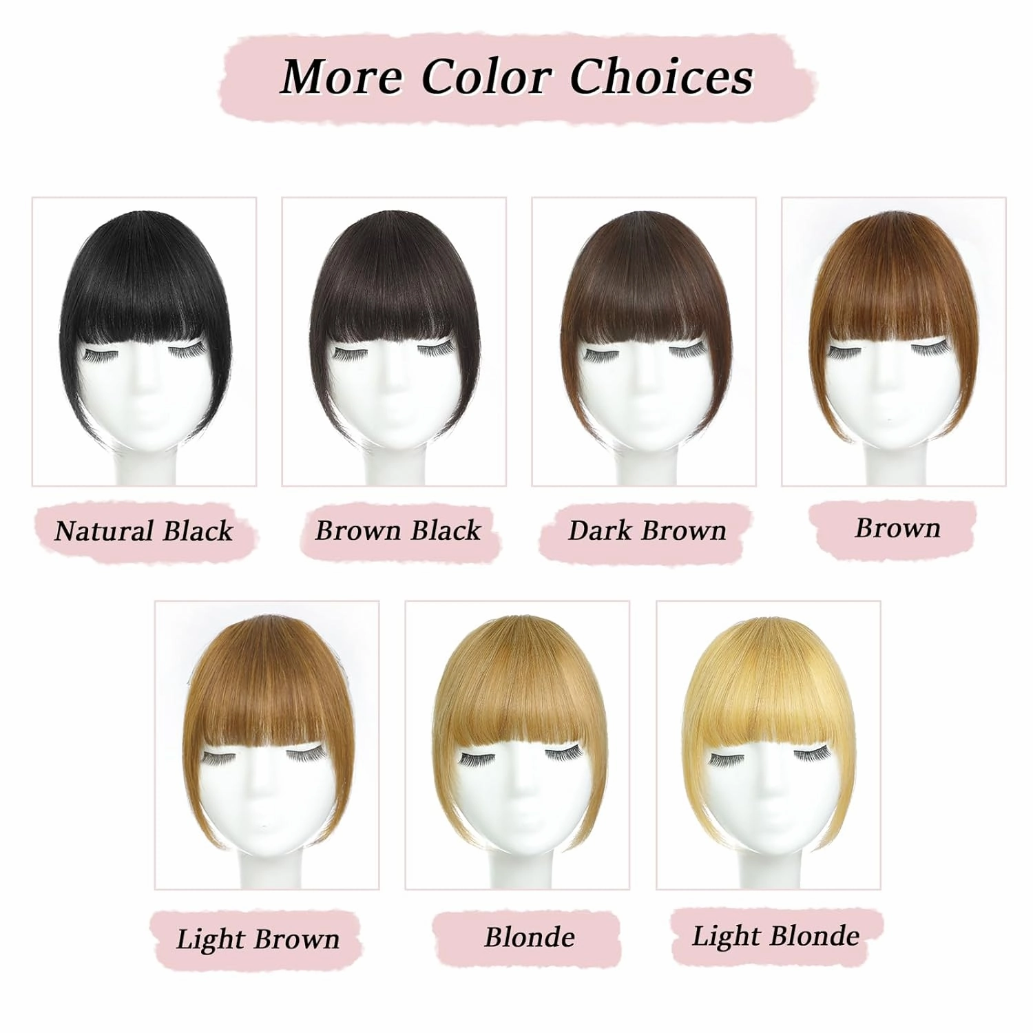Clip in Bangs 100% Real Human Hair Light Brown French Bangs Fringe with Temples Thick Curtain Bangs Clip on Bangs Curved Fake Bangs Hairpieces for Women for Daily Wear