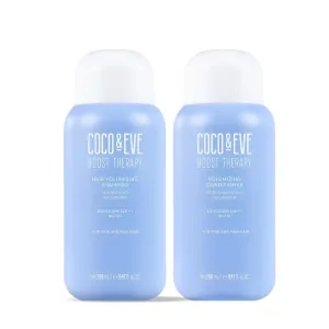 Coco & Eve Boost Therapy Hair Volumizing Shampoo & Conditioner Bundle Set. With Biotin to Target Fine, Thinning Hair. For Thickening, Nourishing, and Improving Volume, Density & Shine. (18.94 Fl Oz)