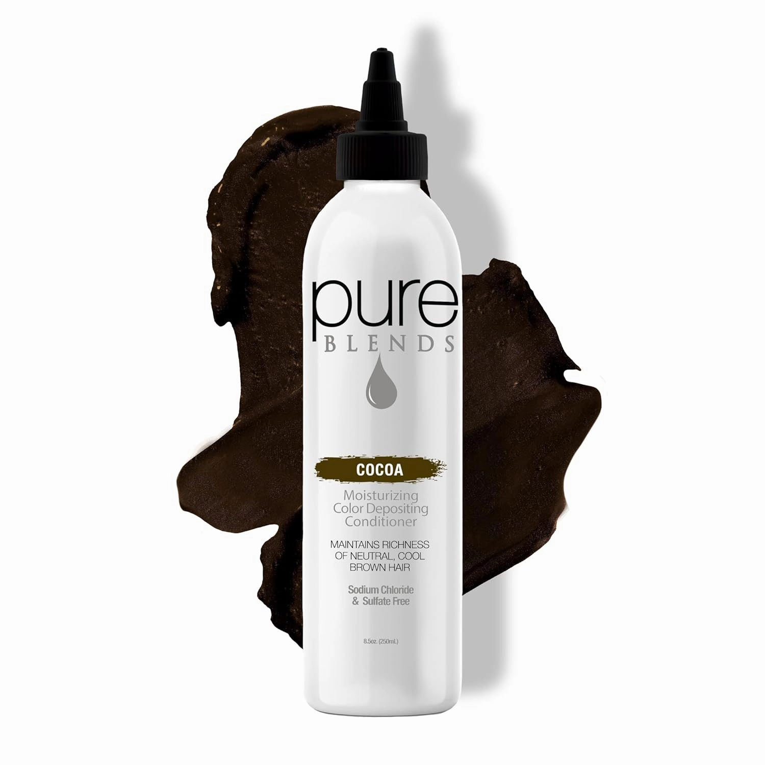 Cocoa Moisturizing Color Depositing Conditioner, 8.5 Fl Oz - Infused with Coconut Oil, Keratin & Collagen, Prevents Color Fade, Extends Color Service on Color Treated Hair, Cool Brown