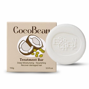 Cocobean Treatment Bar for Recover damaged hair & Deep Moisturizing & Nourishing Conditioner Bar | Vegan & Natural Solid Treatment | Paraben,Sulfate,Silicone Free | 110g (3.9 oz)