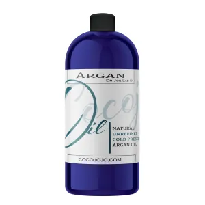 cocojojo Argan Nut Oil 32 oz Pure Natural Moroccan Argon Nut Unrefined Cold Pressed Extra Virgin - for Hair Skin Body Nail and Beard - Moisturizing, Soothing, Hydrating, & Nourishing Marrakesh Oil