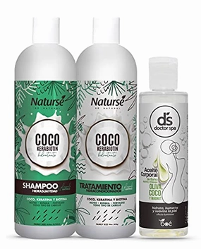 Coconut lover Kit: Shampoo   Conditioner   Bath Oil