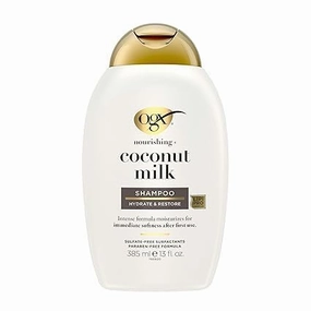 Coconut Milk Moisturizing Shampoo, Hydrating & Restoring Shampoo Moisturizes for Soft Hair After the First Use, Paraben-Free, Sulfate-Free Surfactants, 13 fl. oz
